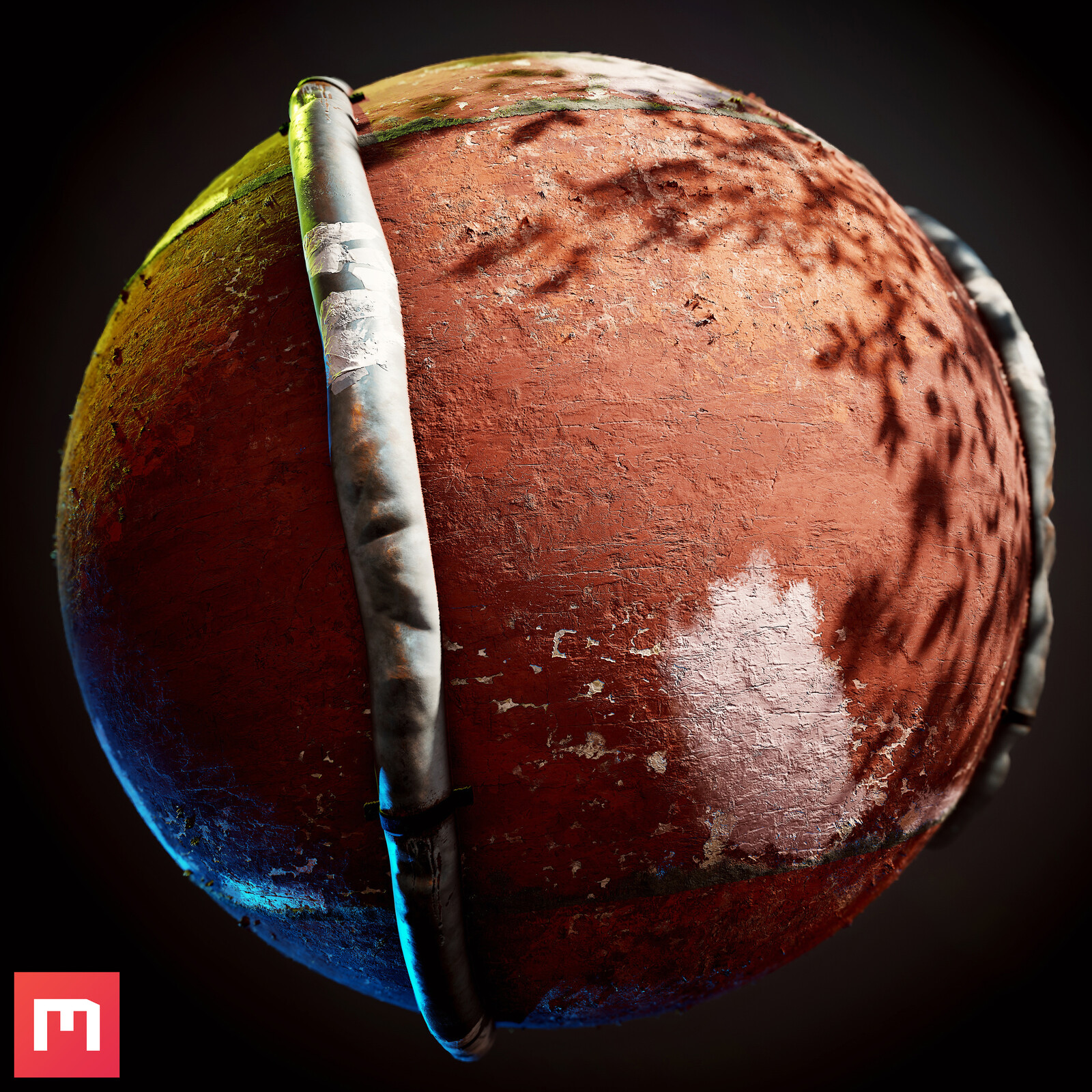 Base Render of Material. Stylish Light Setup