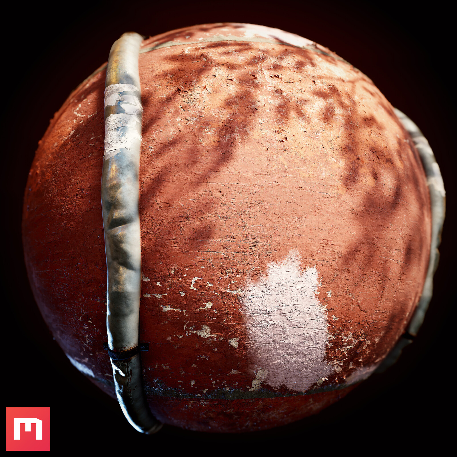 Base Render of Material. Realistic Light Setup