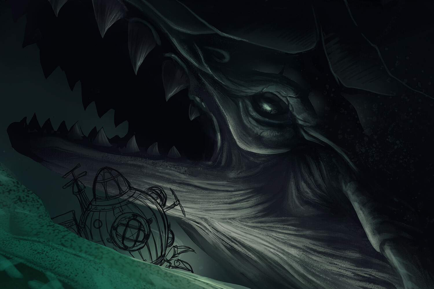 An early sub concept sketch. 