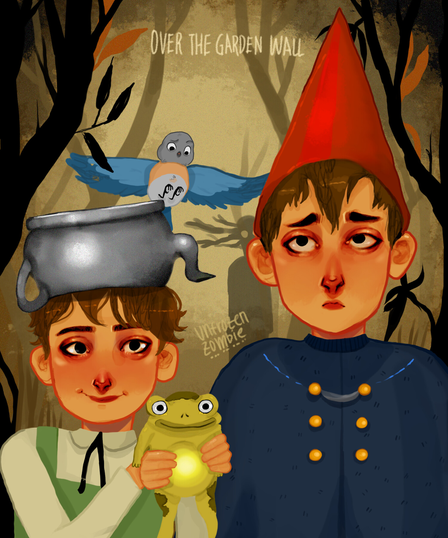 Artstation Over The Garden Wall Fanart Unfrozen Zombie
