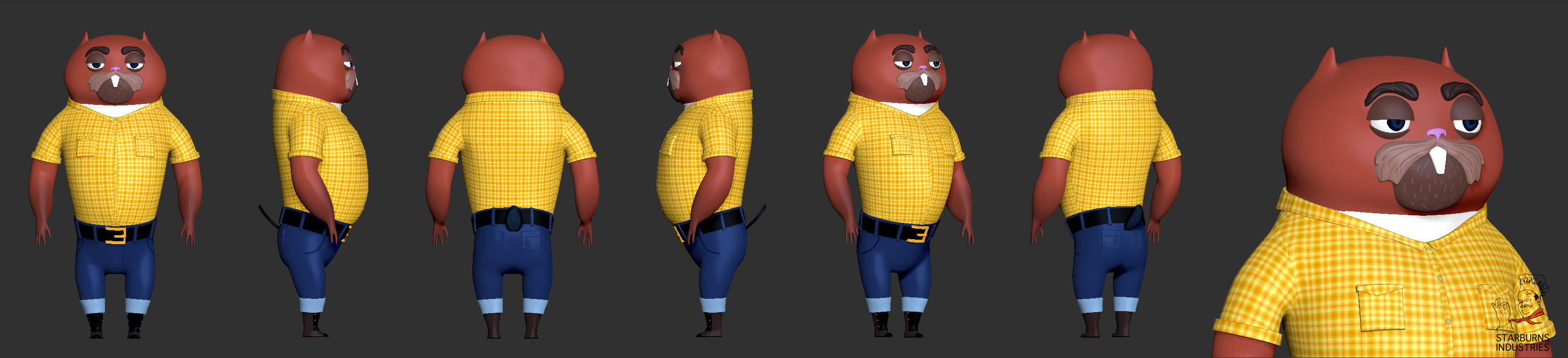 Dad turnaround.  ZBrush with polypaint.