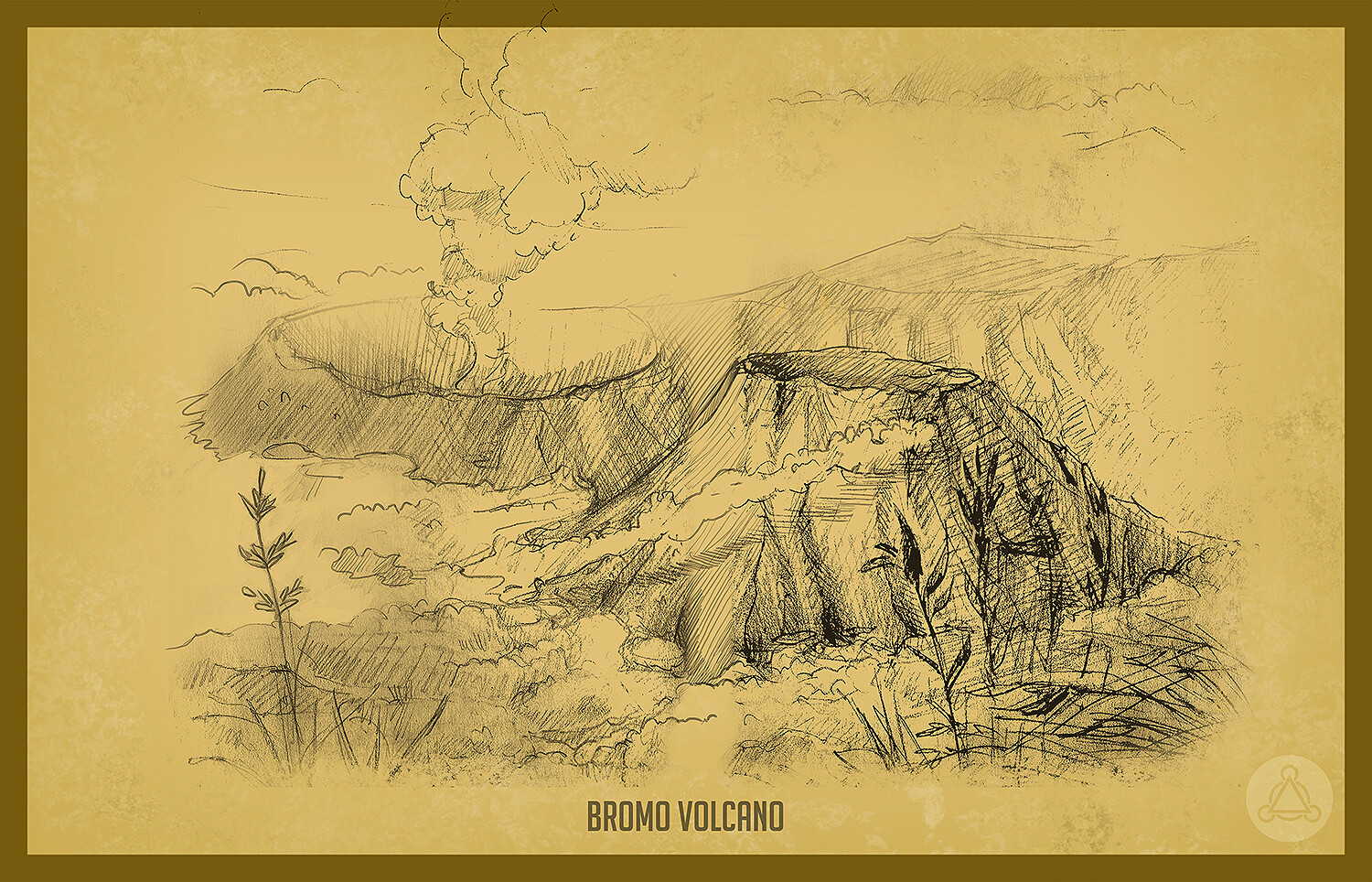 sketching a smoldering volcano is an experience