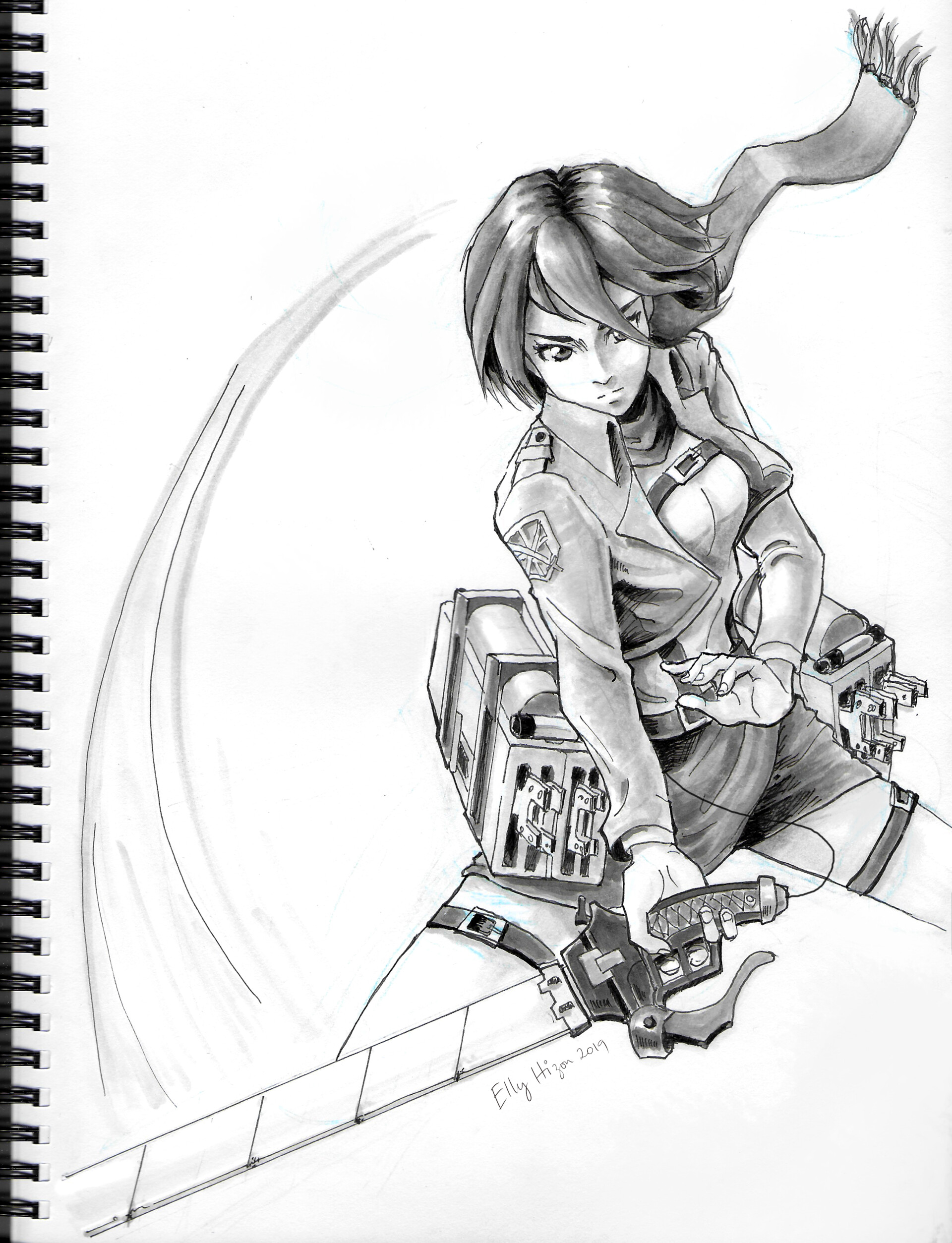 Artstation Inktober 2019 Swing Mikasa Ackerman Fanart Moxie Strife Looking for the best attack on titan mikasa ackerman wallpapers? swing mikasa ackerman fanart