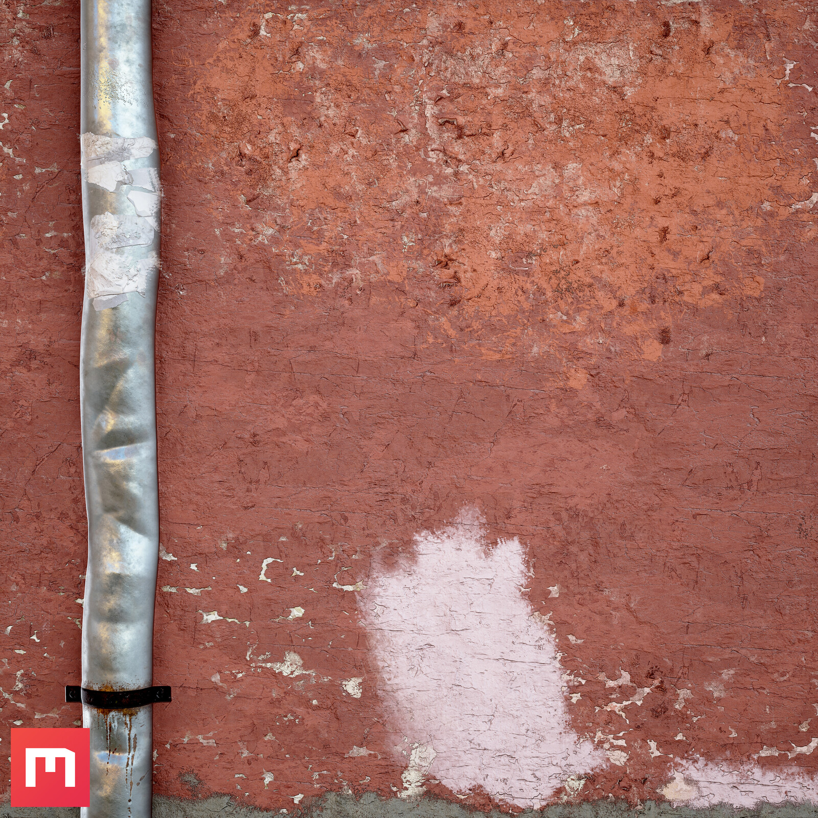 Render Material on Plain with more realistic light setup