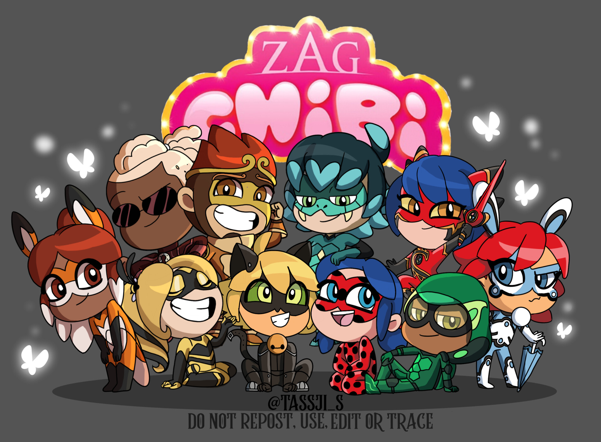 Artstation Zagtoon Chibi Miraculous Tassji Stamp