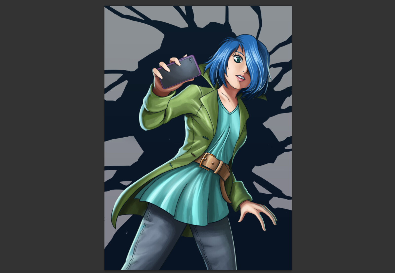 Flat background shapes