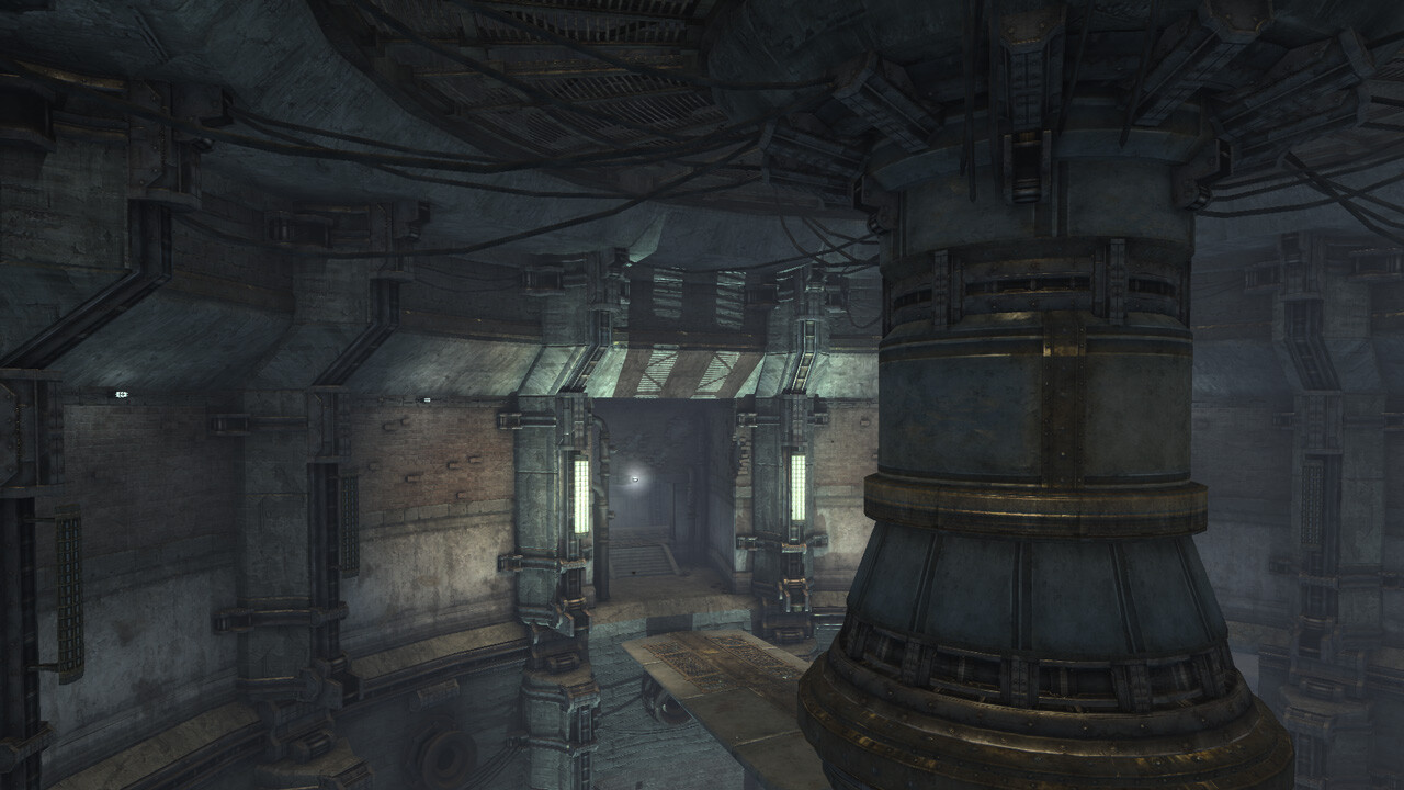 Ventilation Tunnel - In Game ----- World building from existing texture assets and lighting.