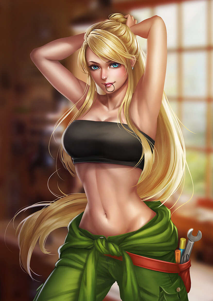 Fanart - Winry from Fullmetal Alchemist by Jen (Jiandanwhatever). 