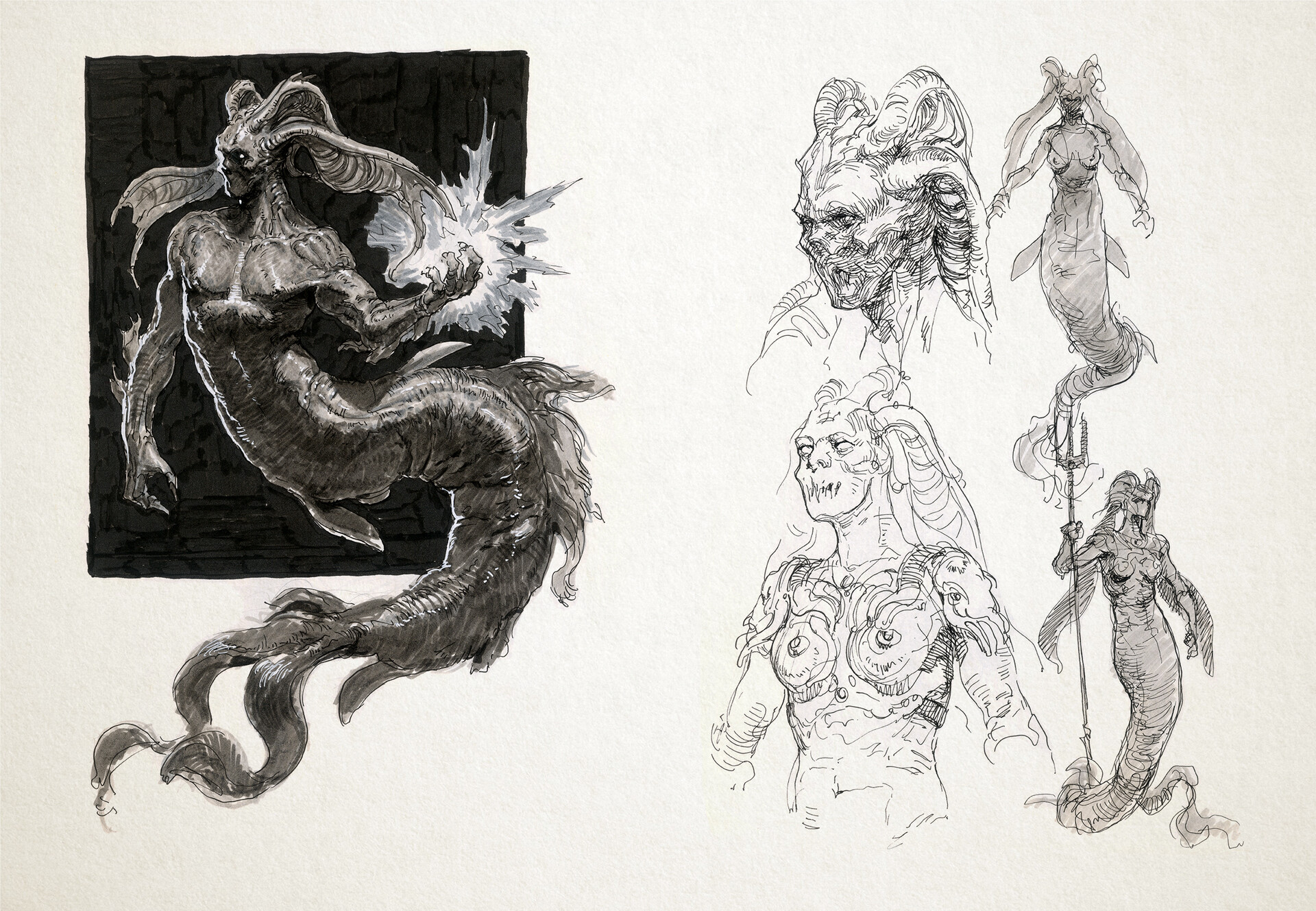 Dominik Derow - Sketchbook: Creatures Of The Depths