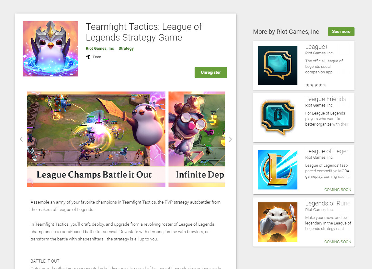 Artwork as seen in the Google Play store during pre-registration