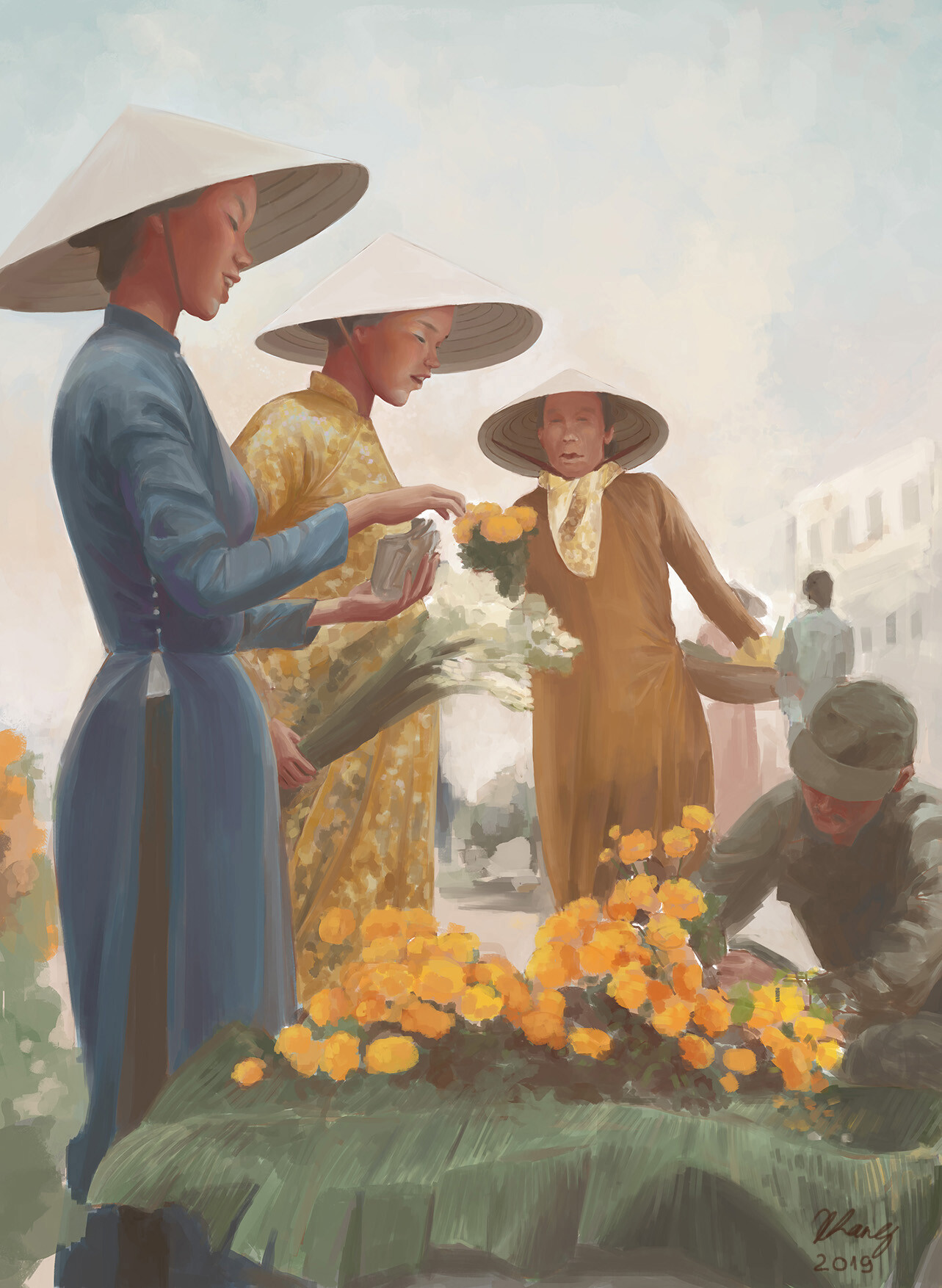 artstation-buying-flowers-in-market