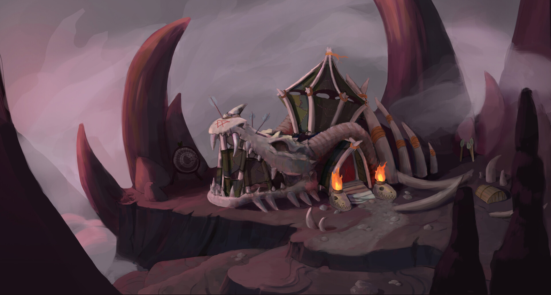 ArtStation - Dragon hunter house