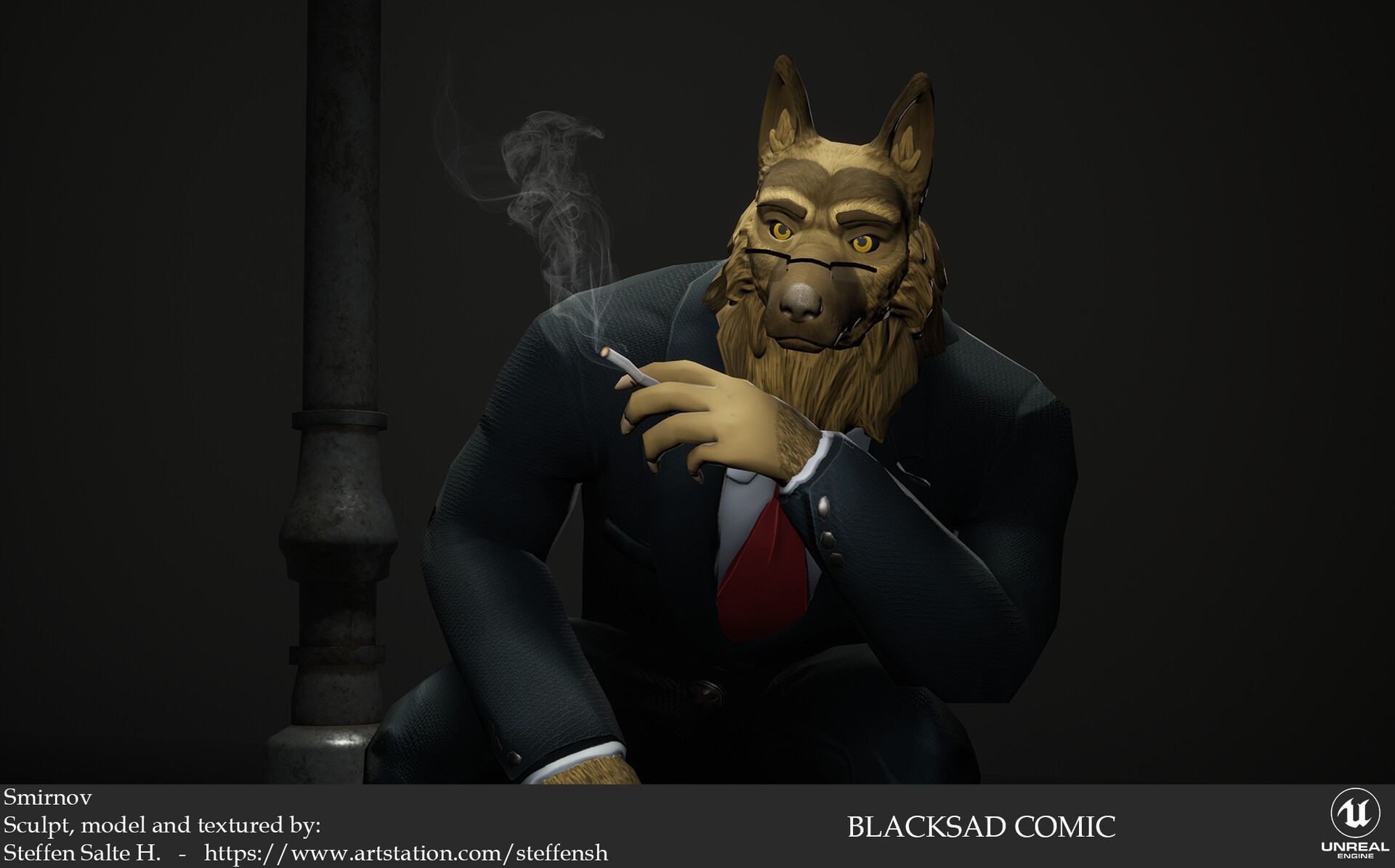 Artstation Smirnov Blacksad Character Steffen Salte