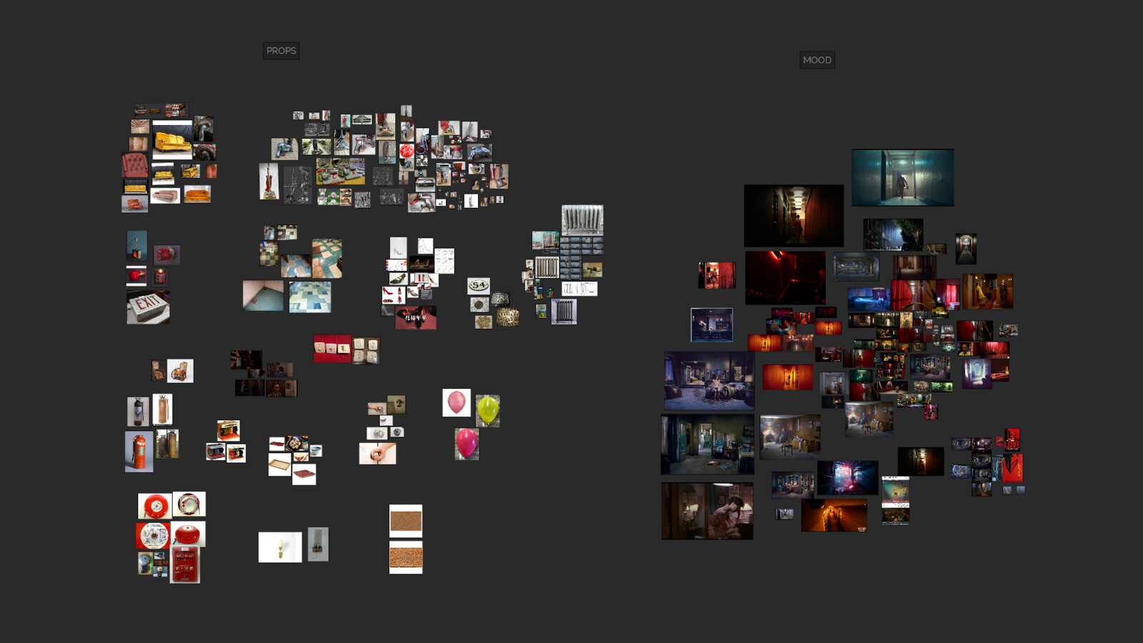 Reference Images collected both for props and mood