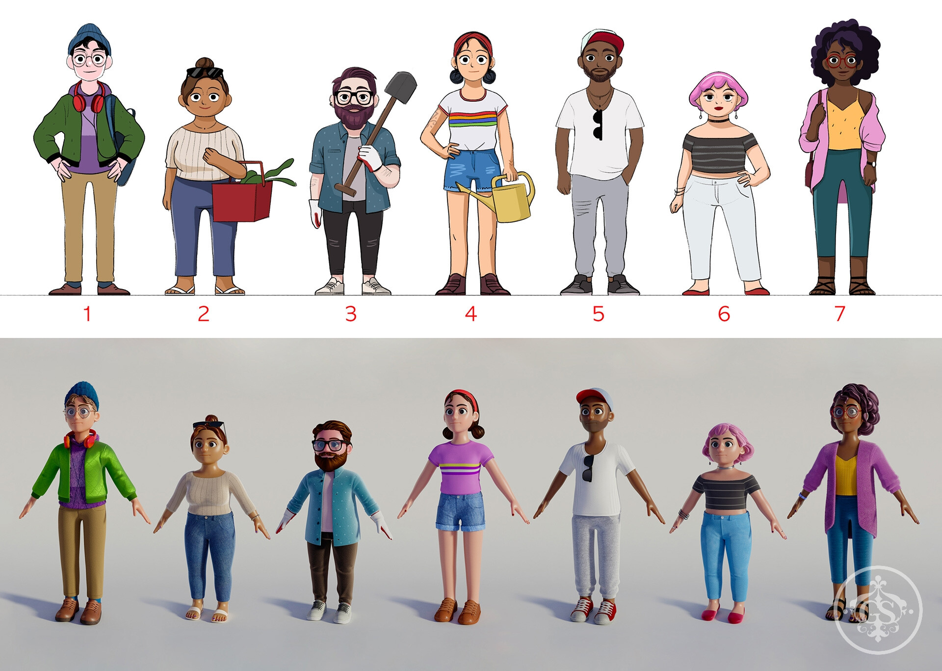 ArtStation - Target Circle, background characters