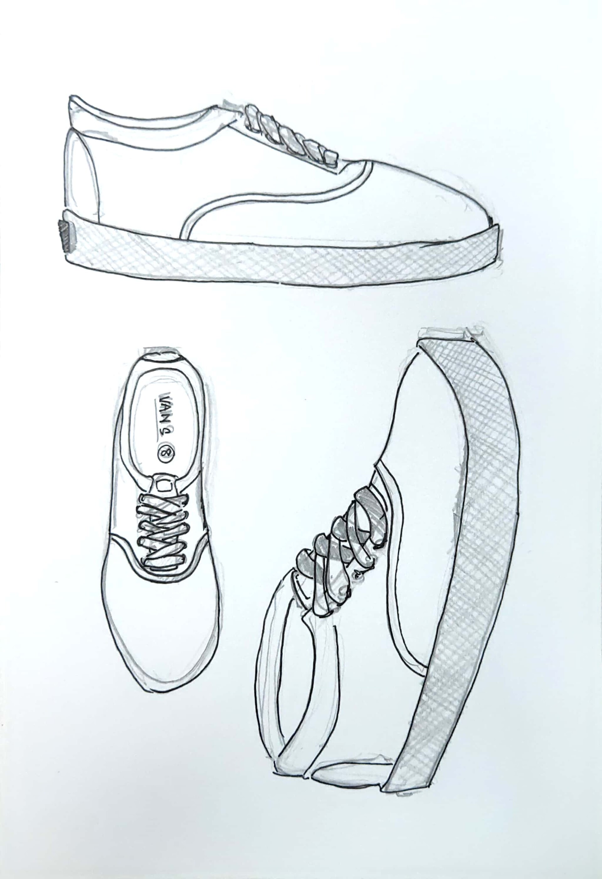 vans shoes sketch