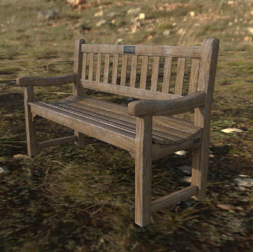 Image of Wooden Park Bench