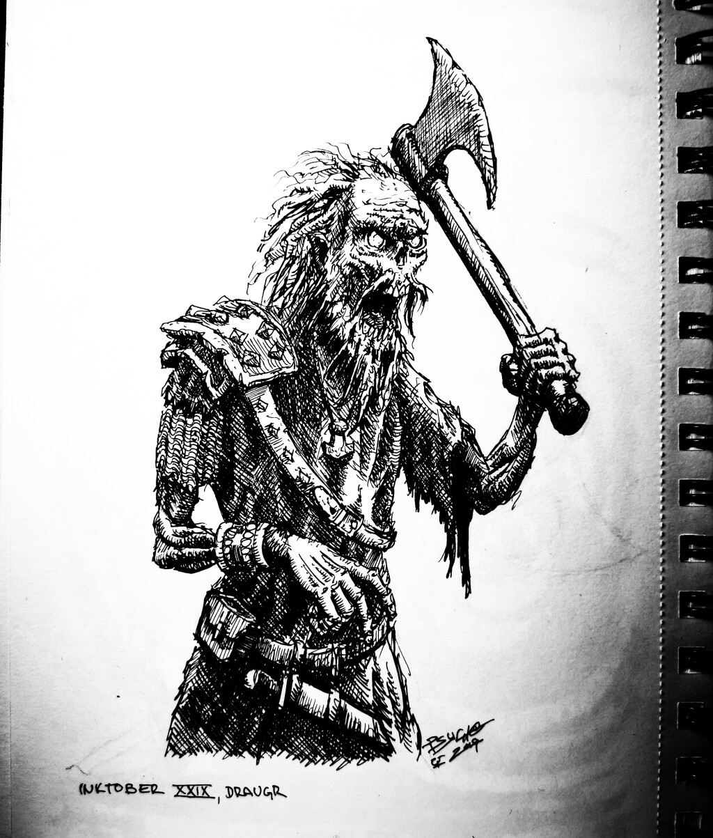 Draugr - Found in Norse folklore Draugr are animated corpses that come back to life simply to harm the living.