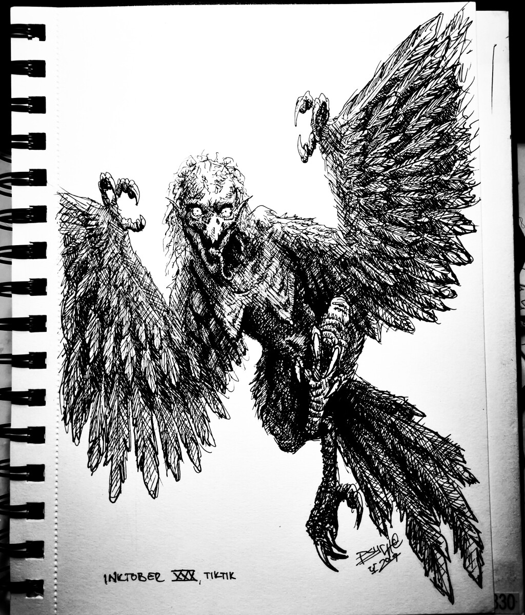 Tiktik - A Harpy-like monstrosity from Philippines that craves flesh and blood. It specially likes to eat human fetuses.