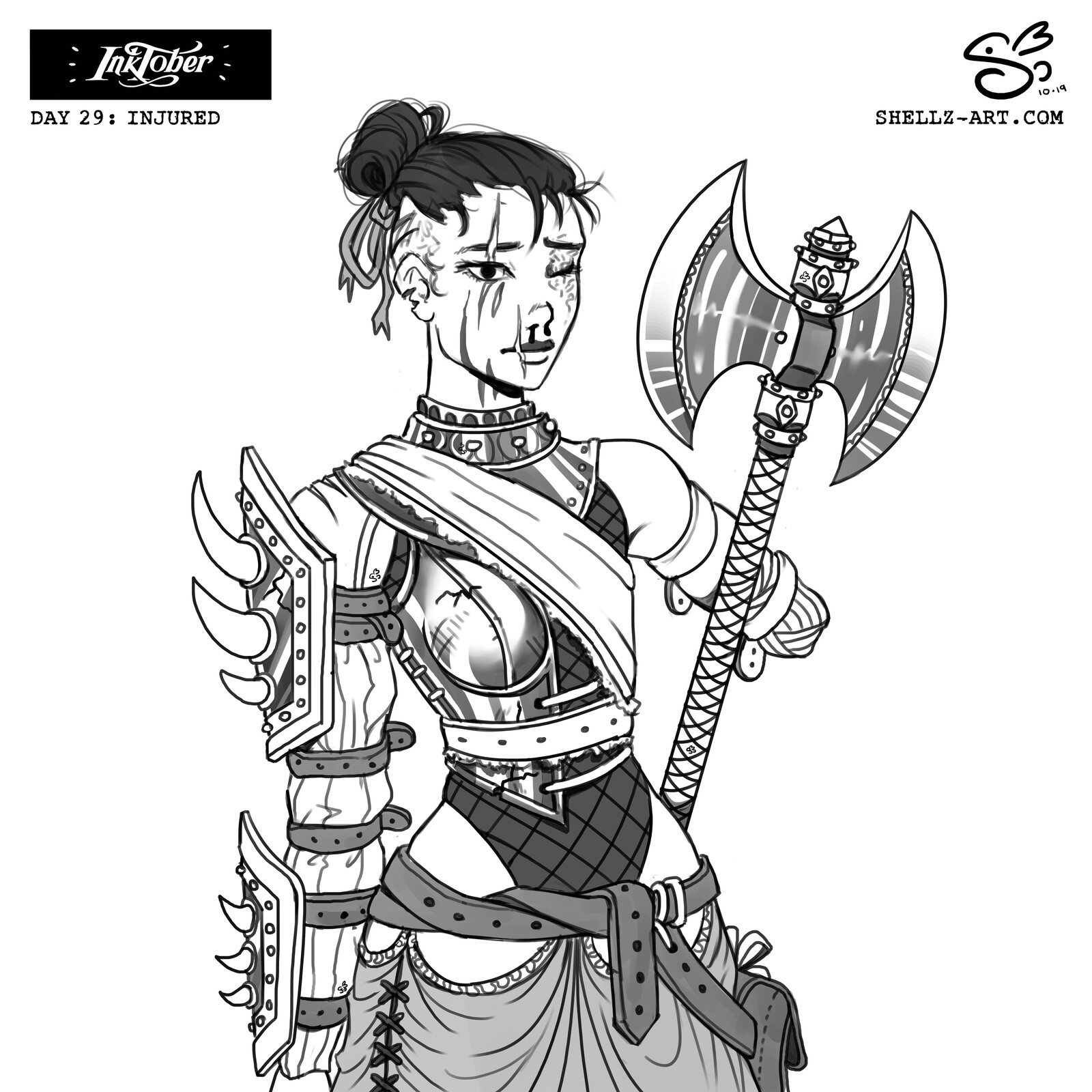 Inktober 2019 | Day 29: Injured