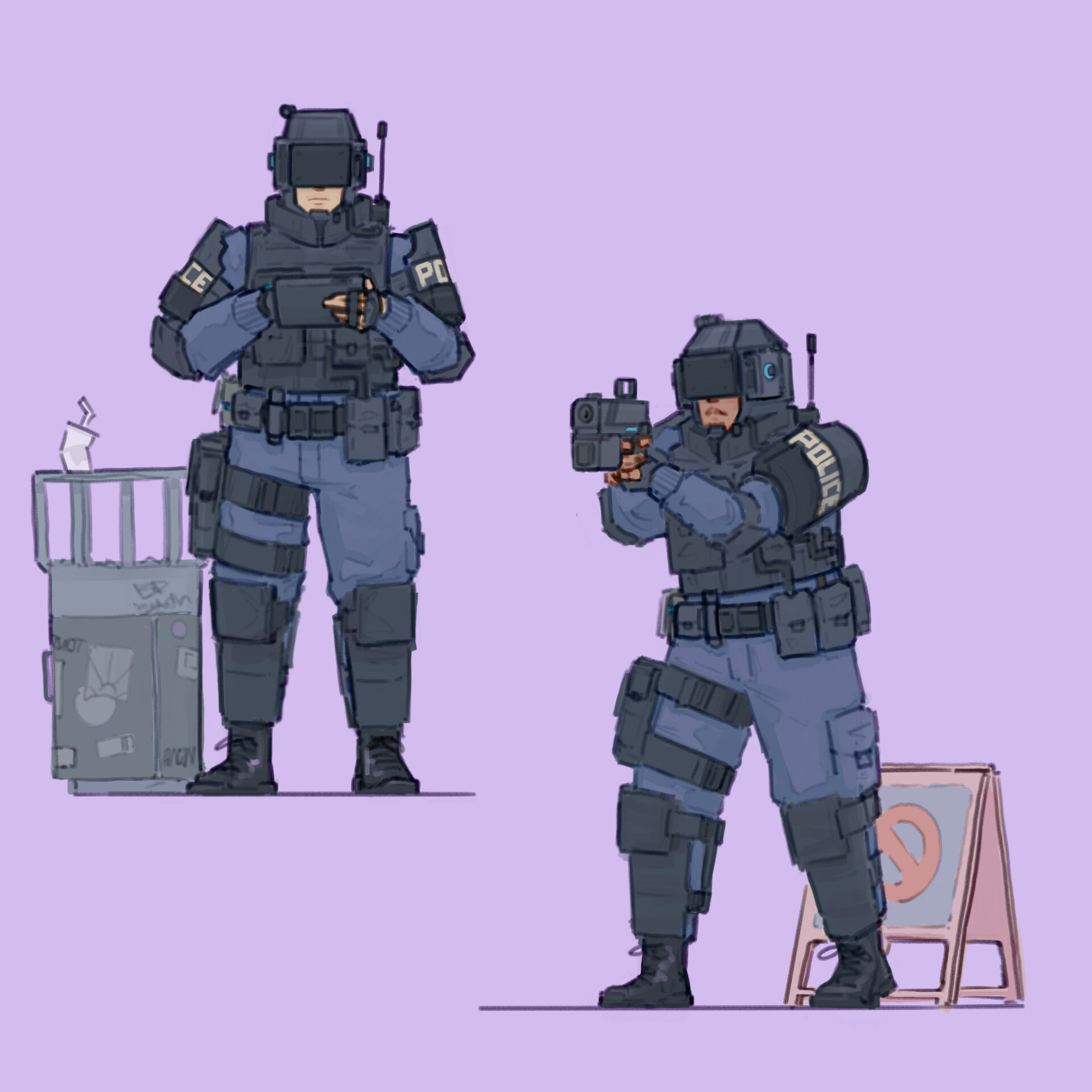 artstation cyberpunk police officer character design mitchell deehan cyberpunk police officer character