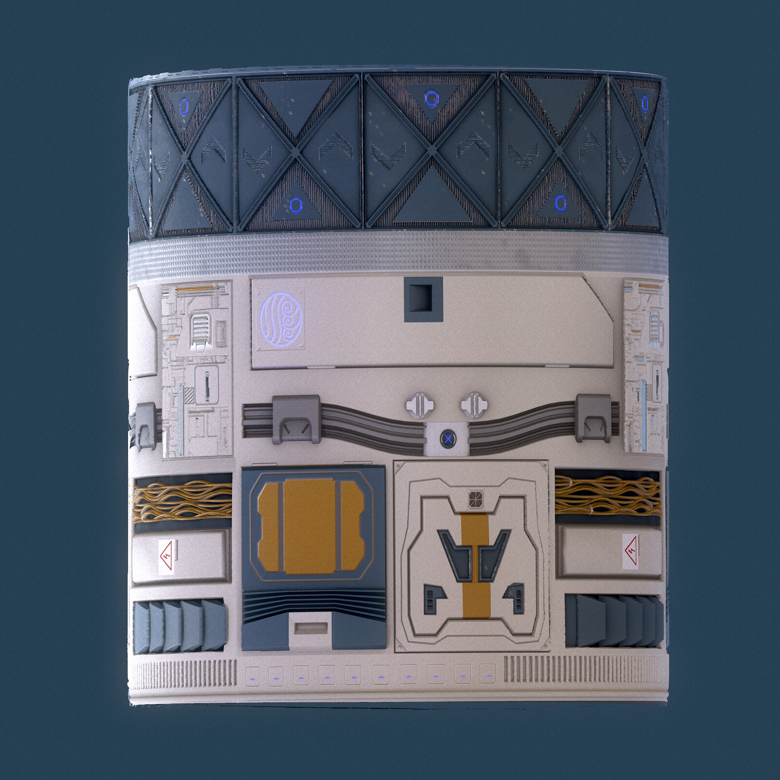 Main trim sheet. Baked from a high poly mesh.