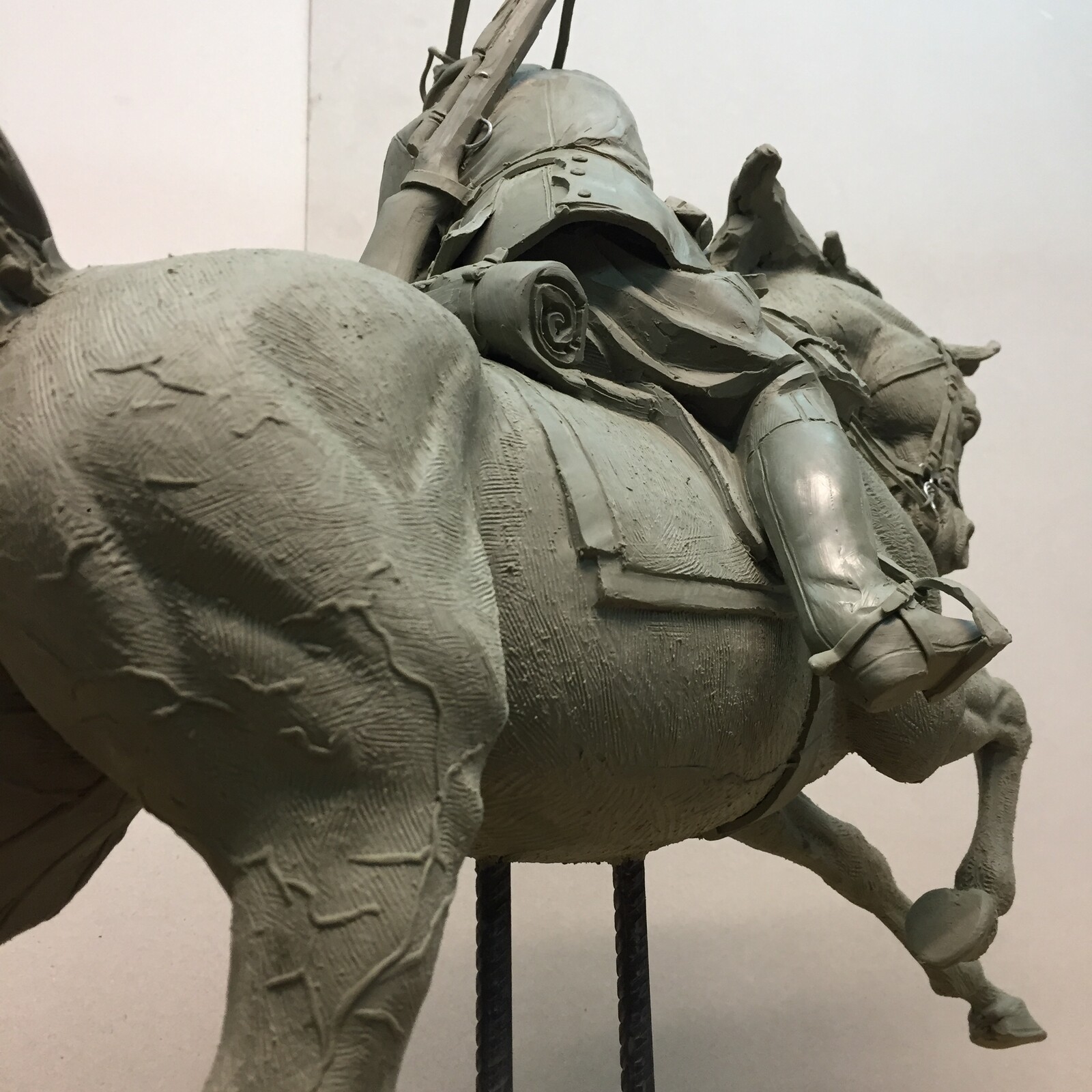Concept of the Polish Cavalry monument - fragment.