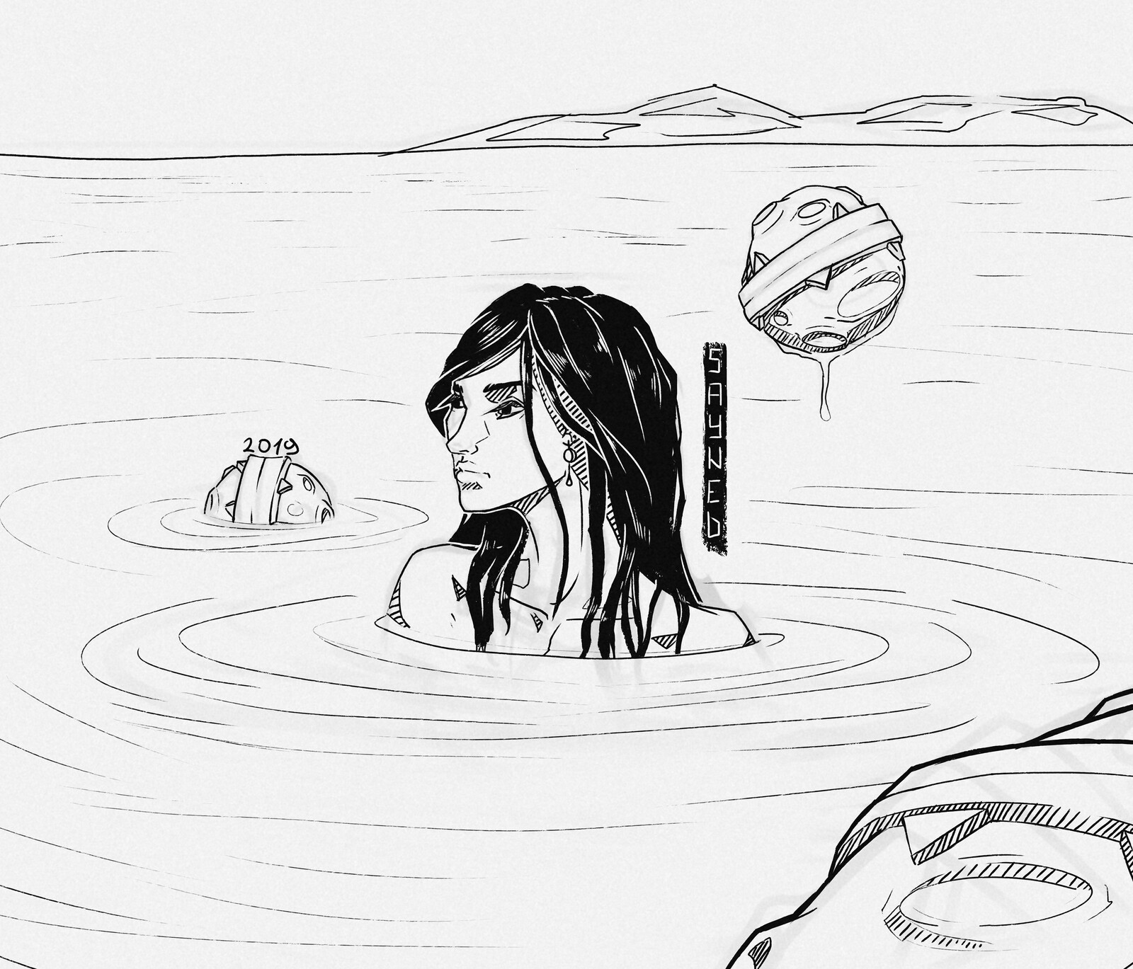 20 - tread (water). one of the characters of mine i'm yet to design
