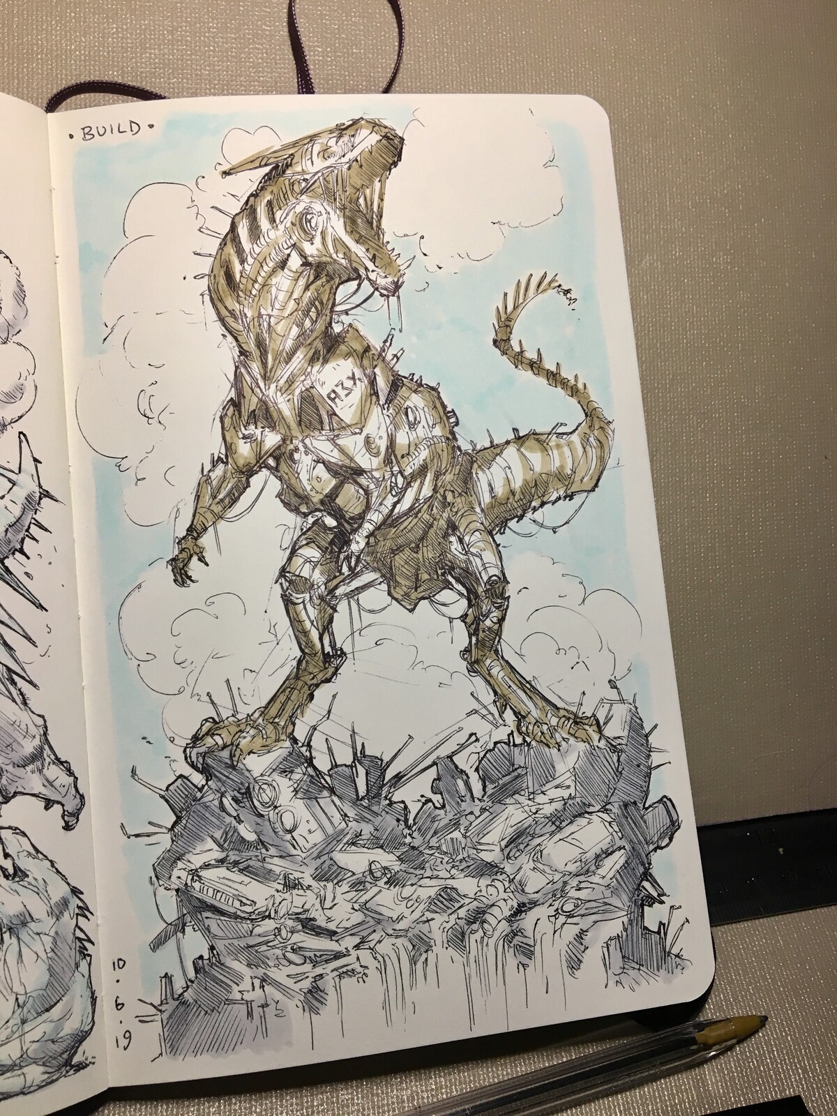 Day 5 of inktober 2019! Build! This one’s a bit on the more rough side, but was still fun to make nonetheless! 