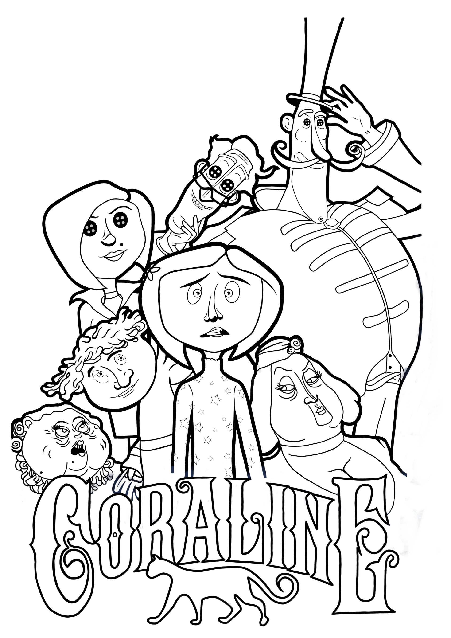 Coraline Movie Coloring Pages