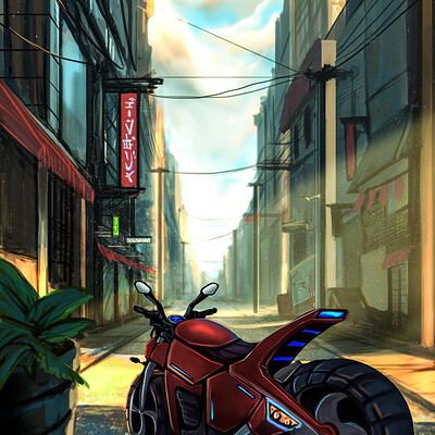 Rafael batista da silva motorcycle green signature