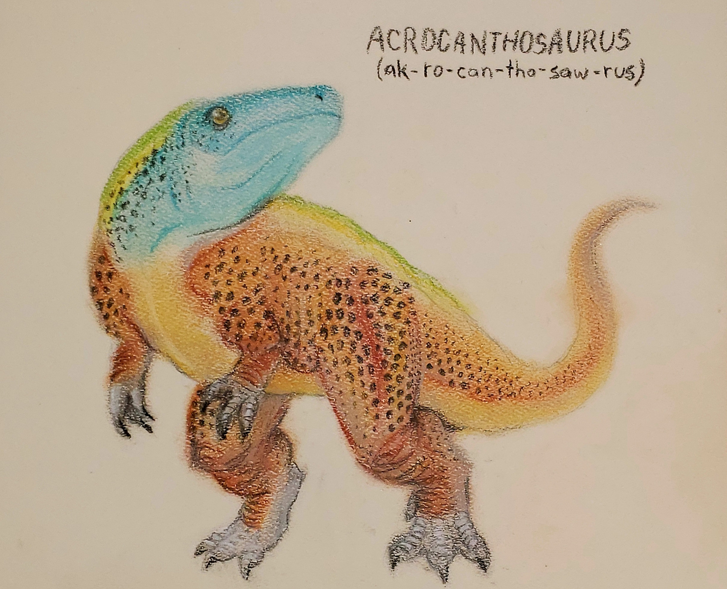 Acrocanthosaurus pastels