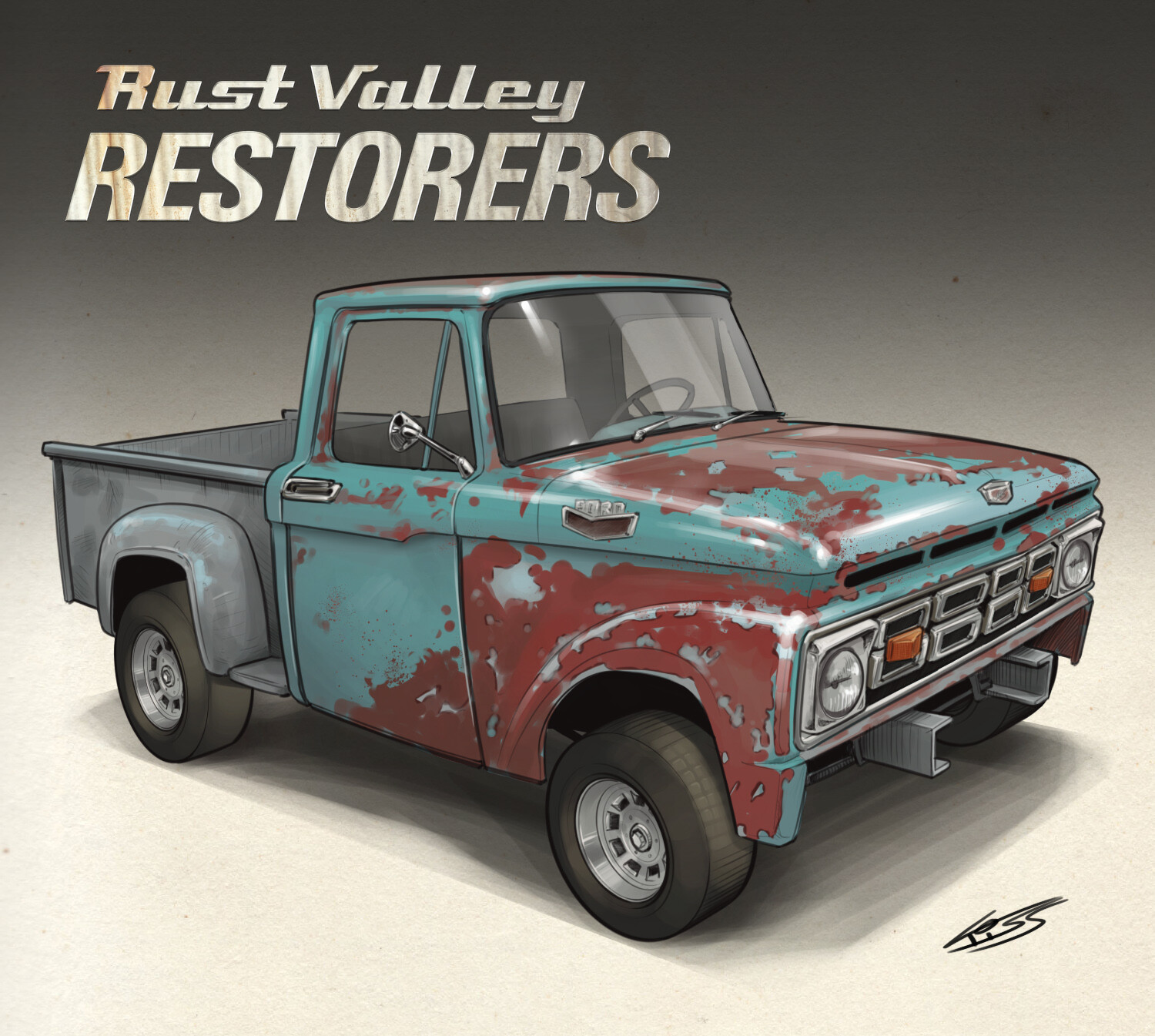 Artstation Rust Valley Restorers 08 1964 Ford F100 Truck