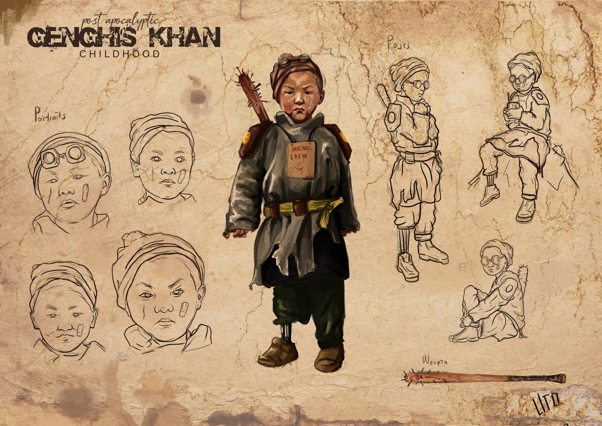 ArtStation Post Apocalyptic Genghis Khan Childhood