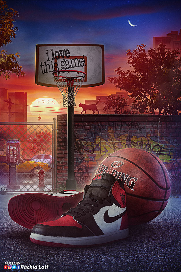 Rachid Lotf - I love This Game - Air Jordan 1 - 90S NBA Basketball