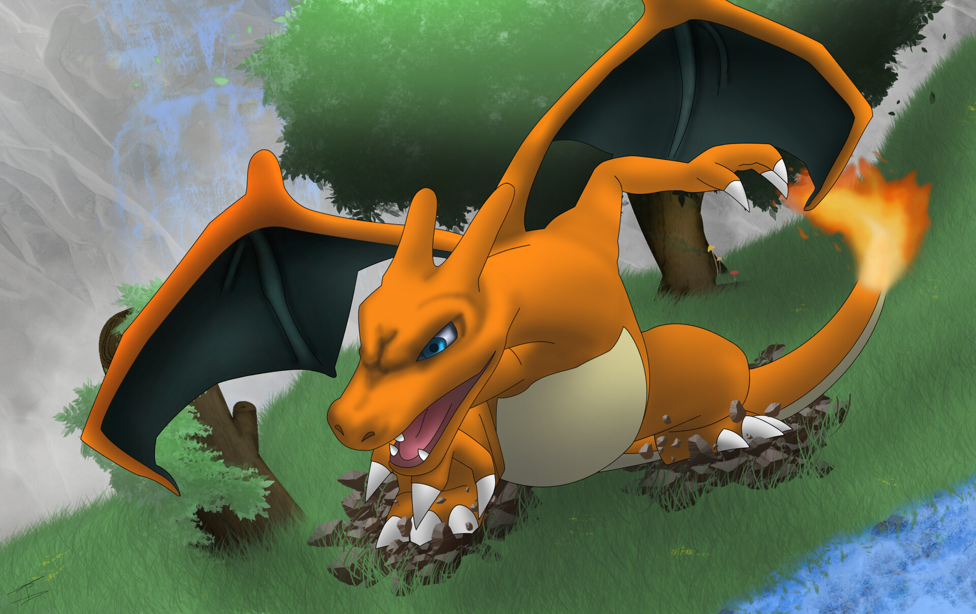 Dracaufeu Wallpaper - Dessin et Coloriage