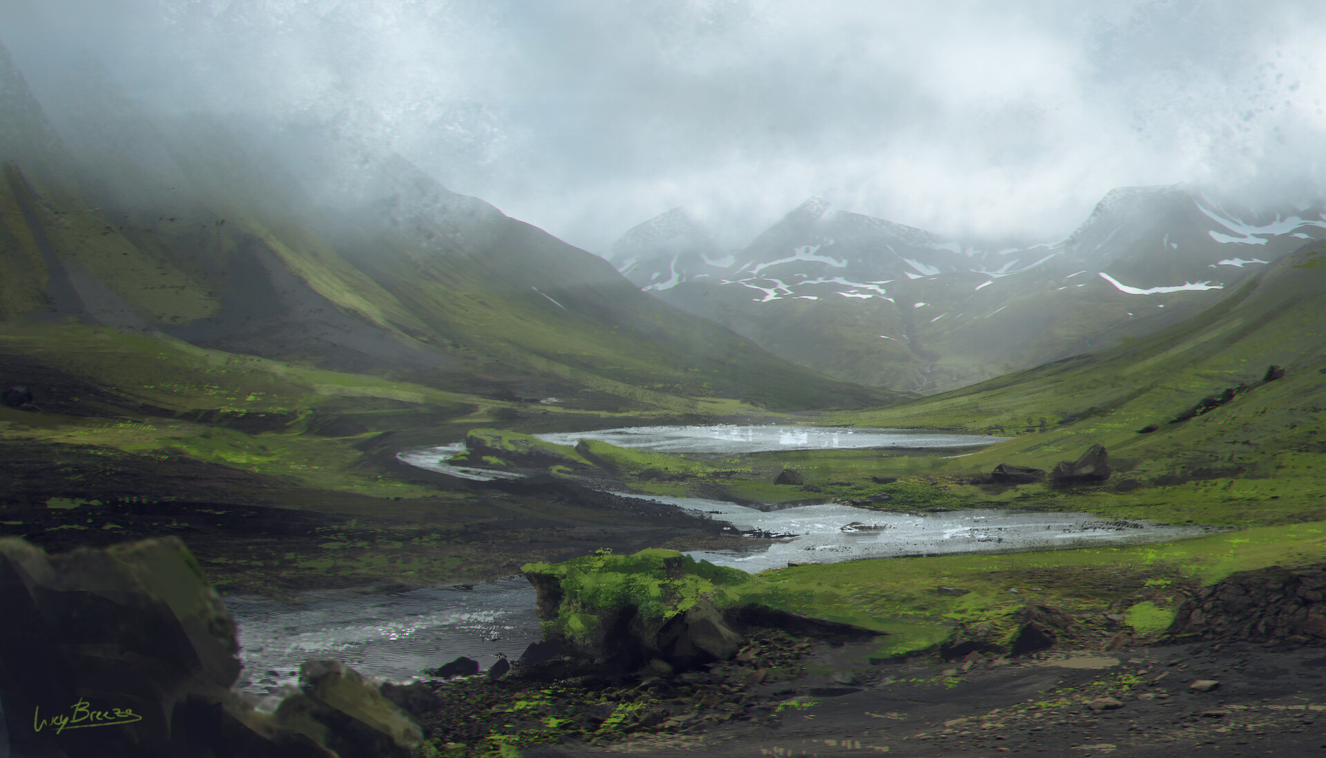 ArtStation Riverlands matte painting