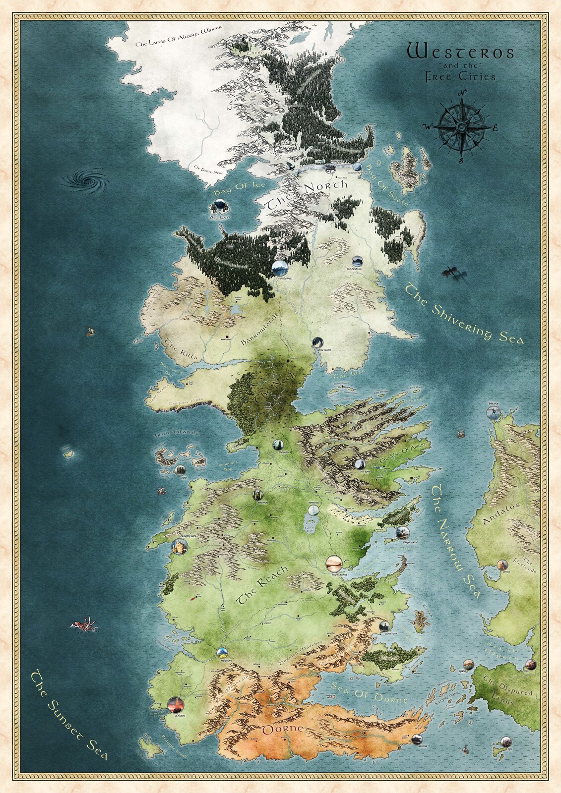 Alexis Gonnet Map Of Westeros And The Free Cities Game Of Thrones