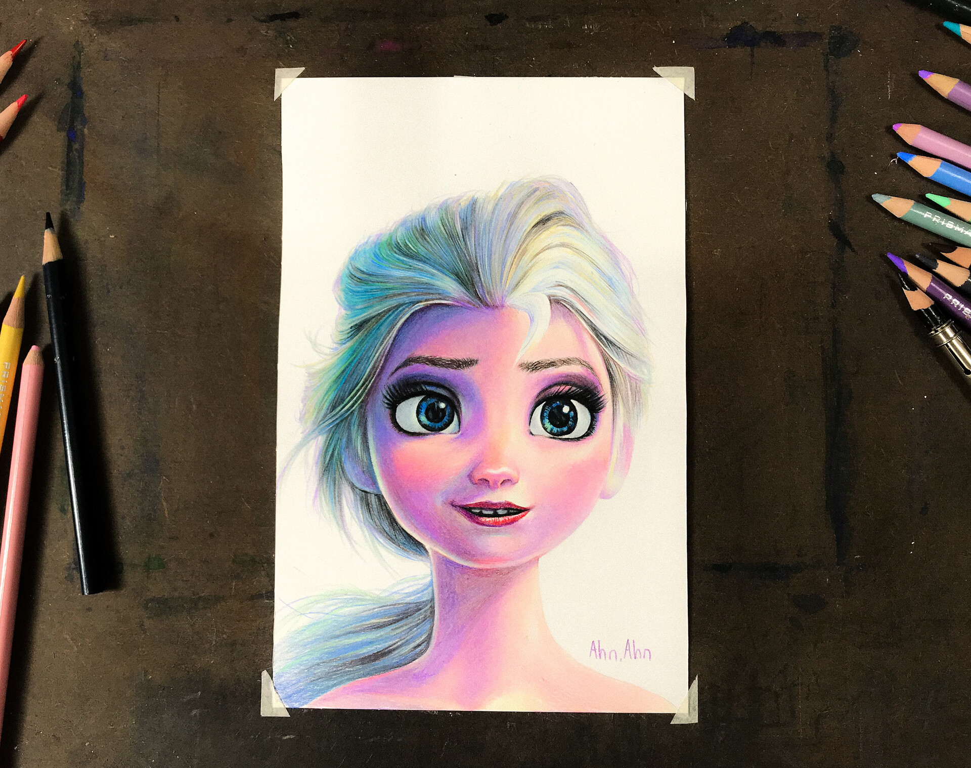 How to Draw Elsa from Frozen - How to draw step by step