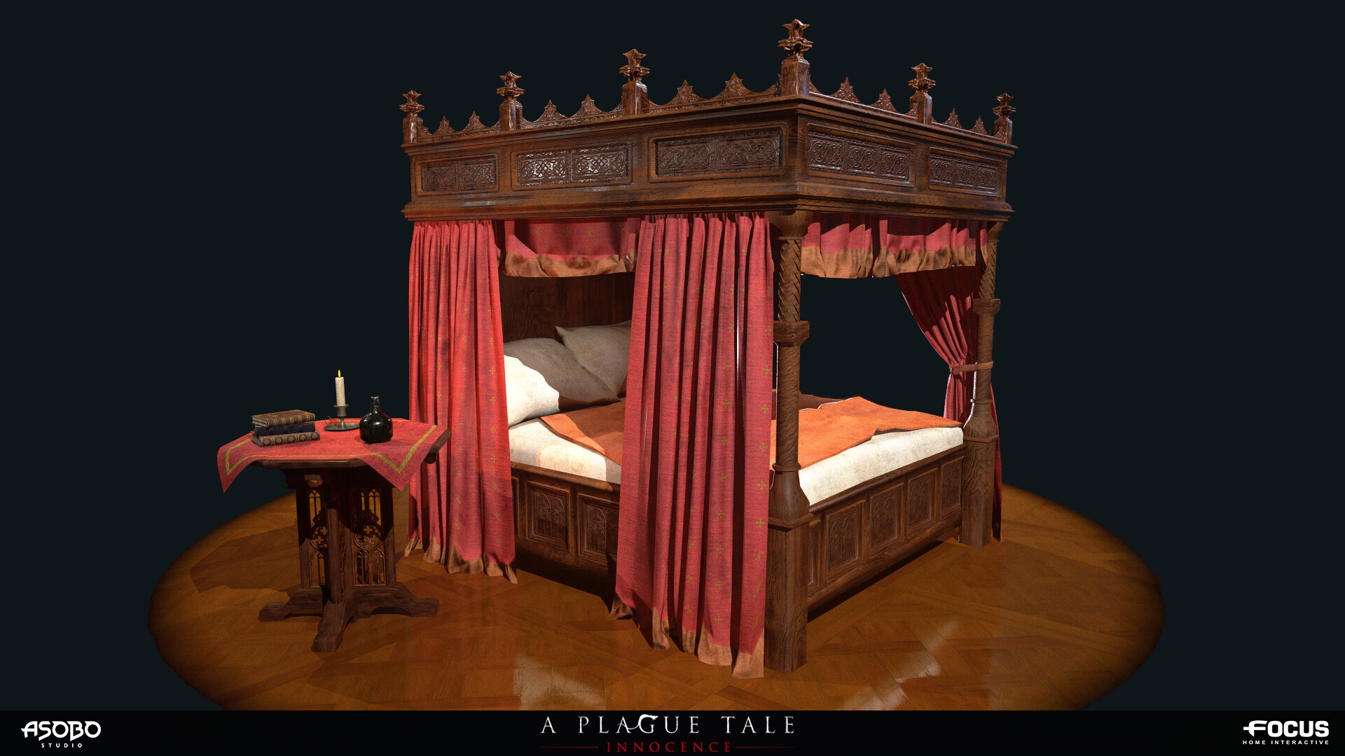 Medieval on sale canopy bed