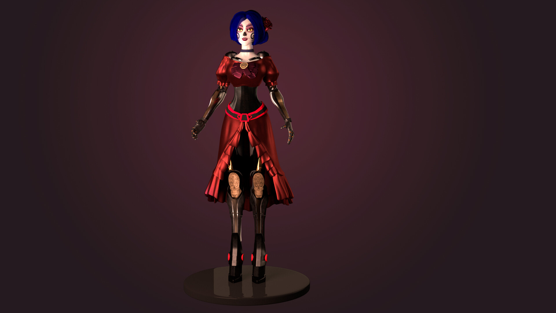 Artstation 3d Calavera Karina Kaminik