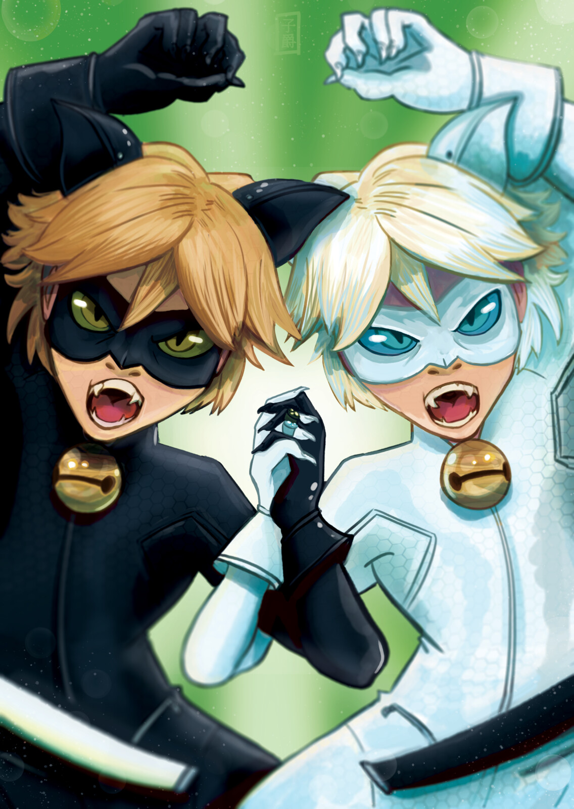 Artstation Chat Blanc And Chat Noir Annalisa Visconti