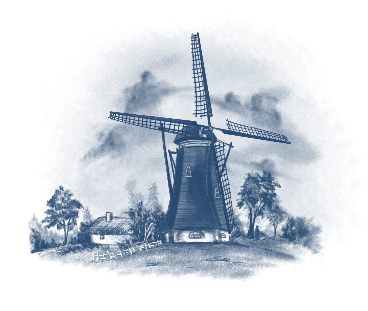 Alichea Coetzee Dutch Windmill 1300x901 sketch holland windmill and tulips, isolated royalty free cliparts. alichea coetzee dutch windmill