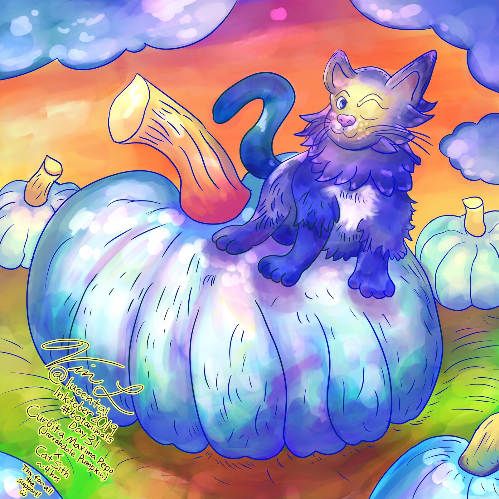 Day 31: Cucurbita Maxima Pepo (Jarrahdale Pumpkin) x Cat Sith