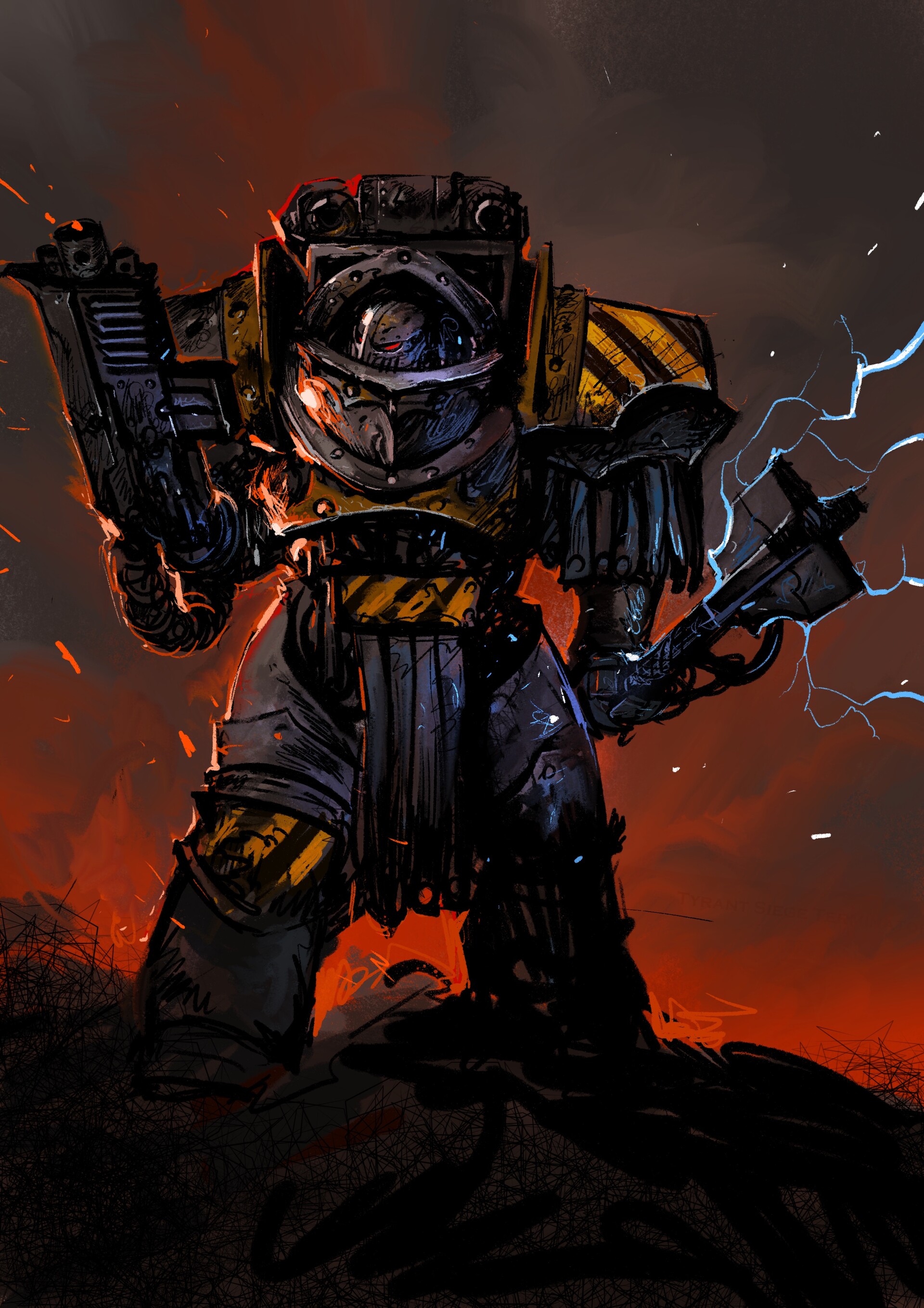 Ironwarrior. Warhammer 40k fan art by Ronan Toulhoat : r/ImaginaryWarhammer