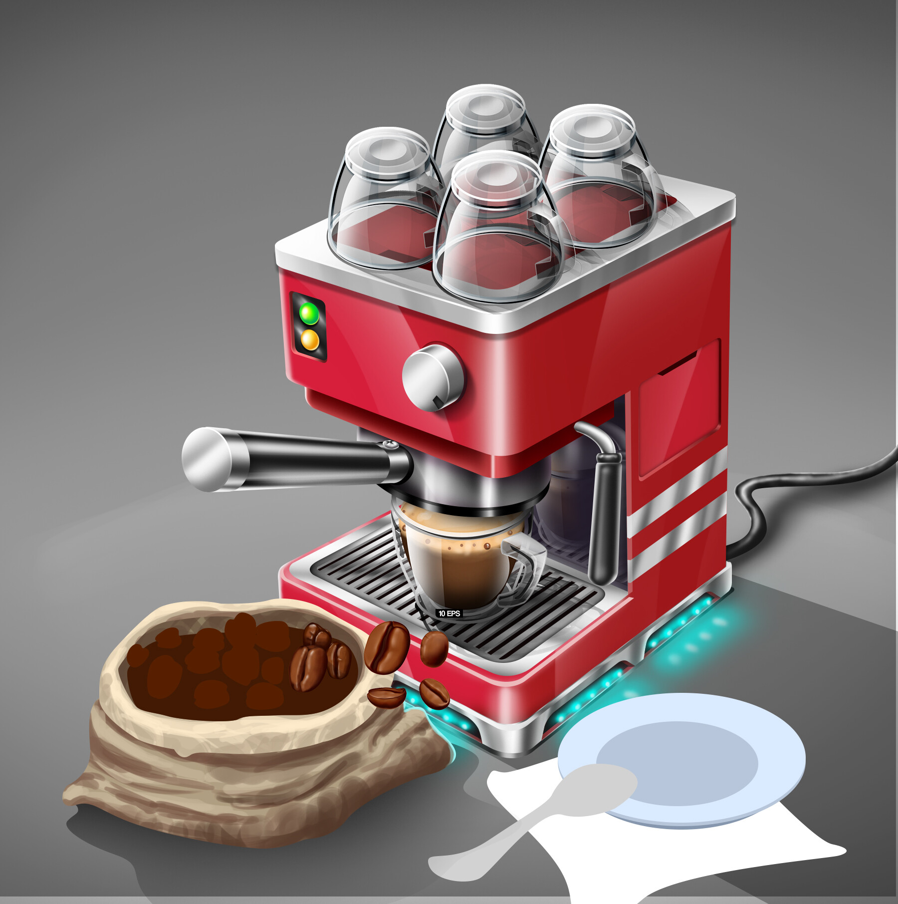 ArtStation - KitchenAid Coffee Collection ( Espresso Machine and