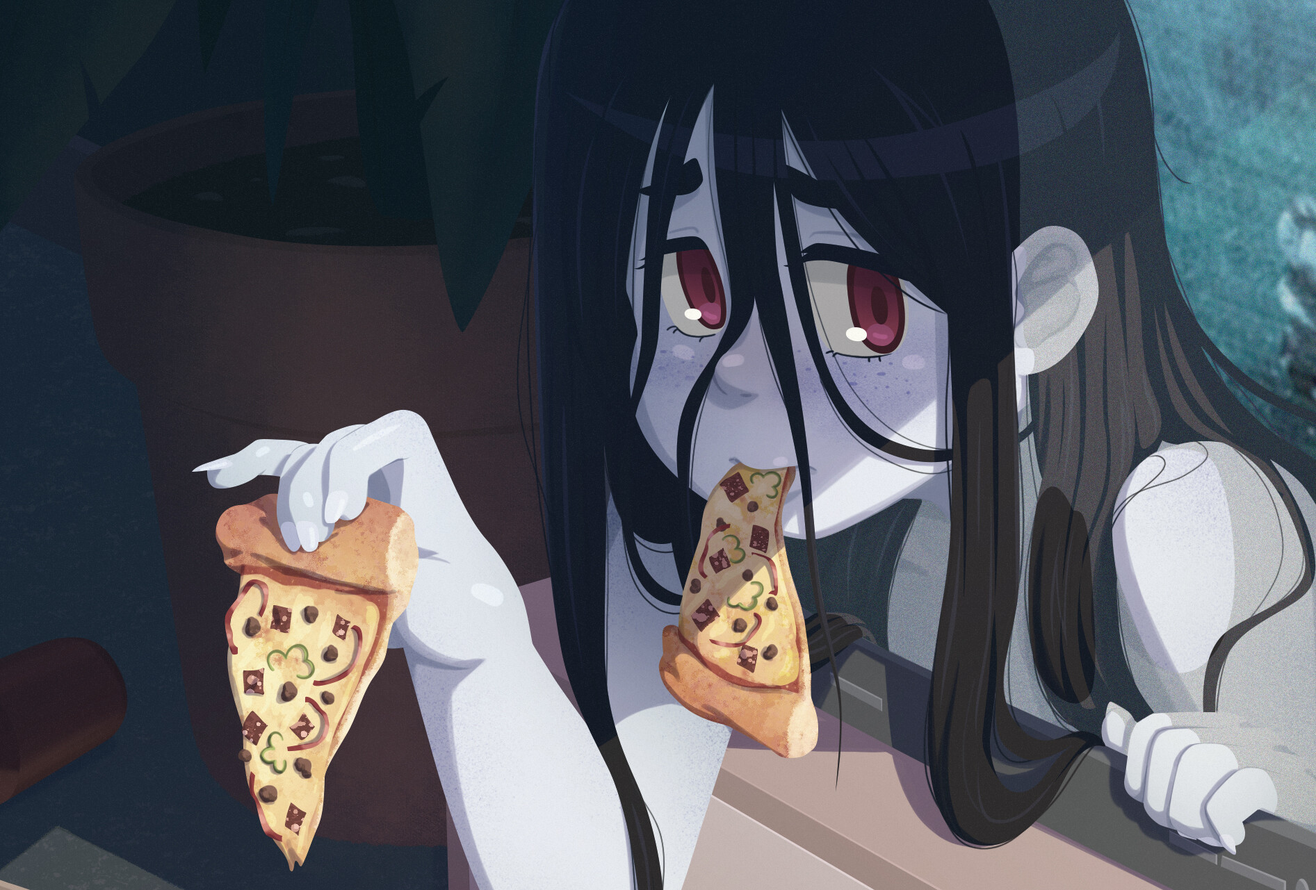 Jasper Cruz - Can Sadako have some of your left over pizza?