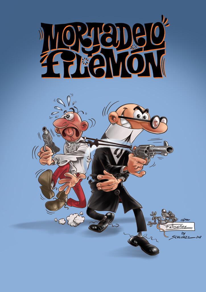 Mortadelo y Filemon after Ibanez. They first appeared in 1958 - and are still going on in Spain.