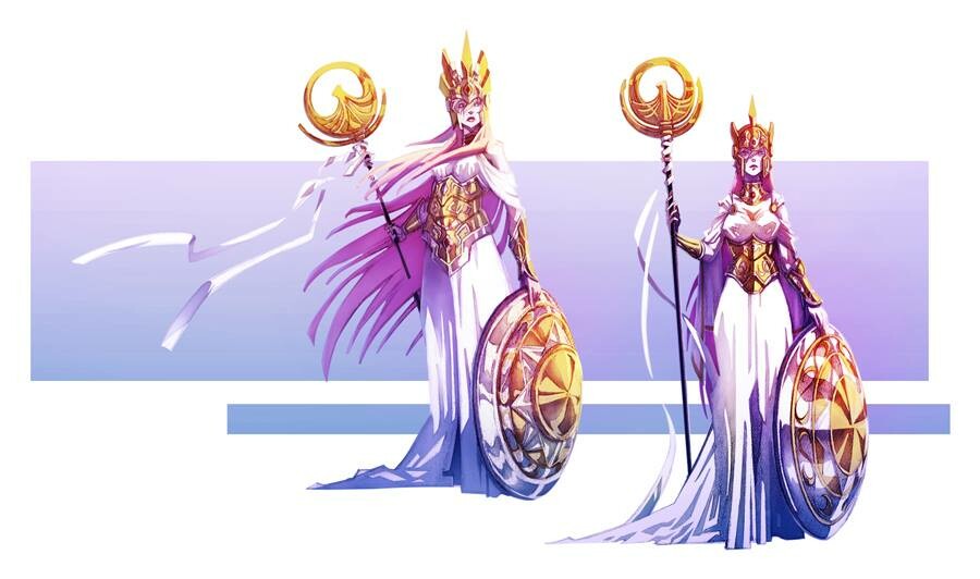 Wallpaper Artstation Saint Seiya Hypermyth Character Design Athena Free