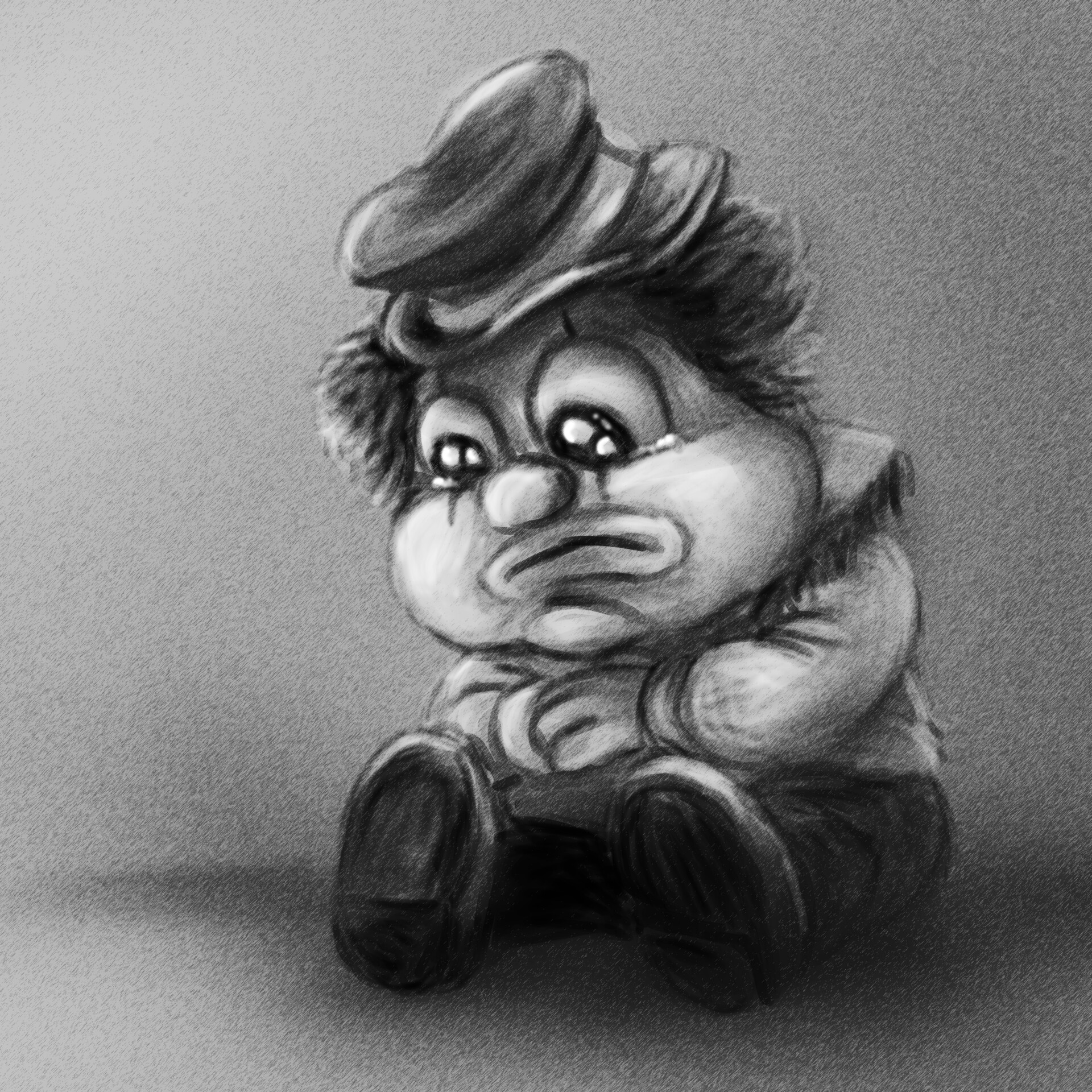 Artstation Sad Clown Andres Posada
